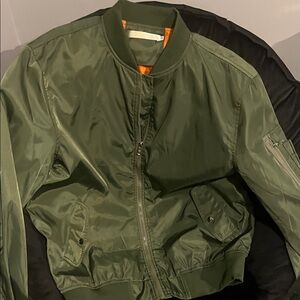 Olive Green Bomber Jacket
